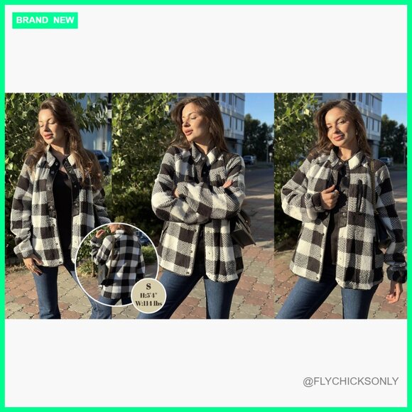 Cozy Fleece Jacket with Western Aztec Print Snap Button Pockets - Picture 6 of 7